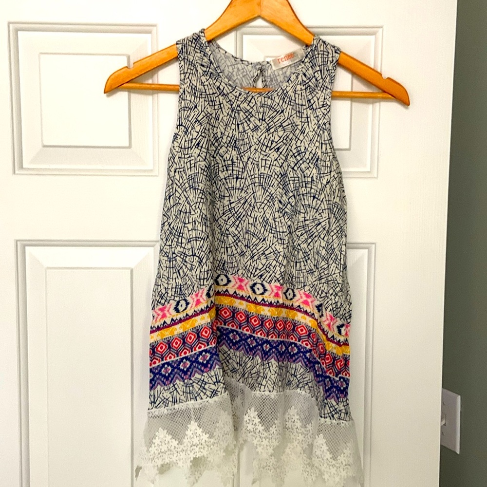 Breezy MultiColor Tank with Lace Detail